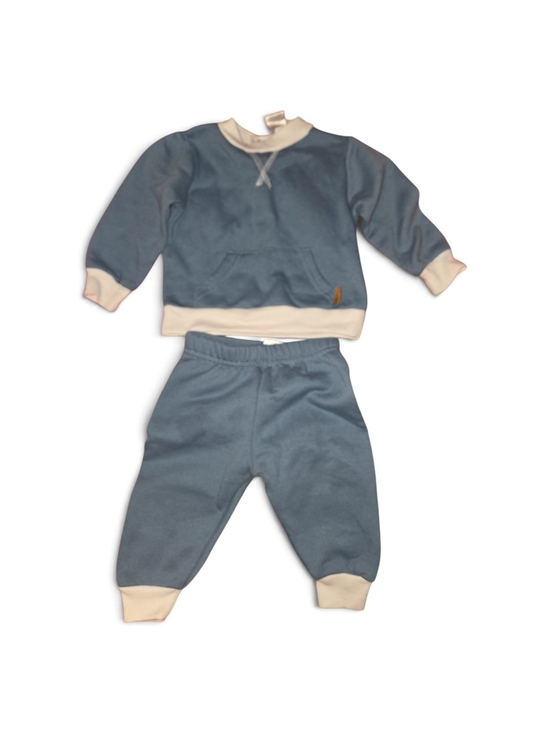 Lila & Jack Other - Blue and Cream Baby Sweatshirt + Joggers Set
